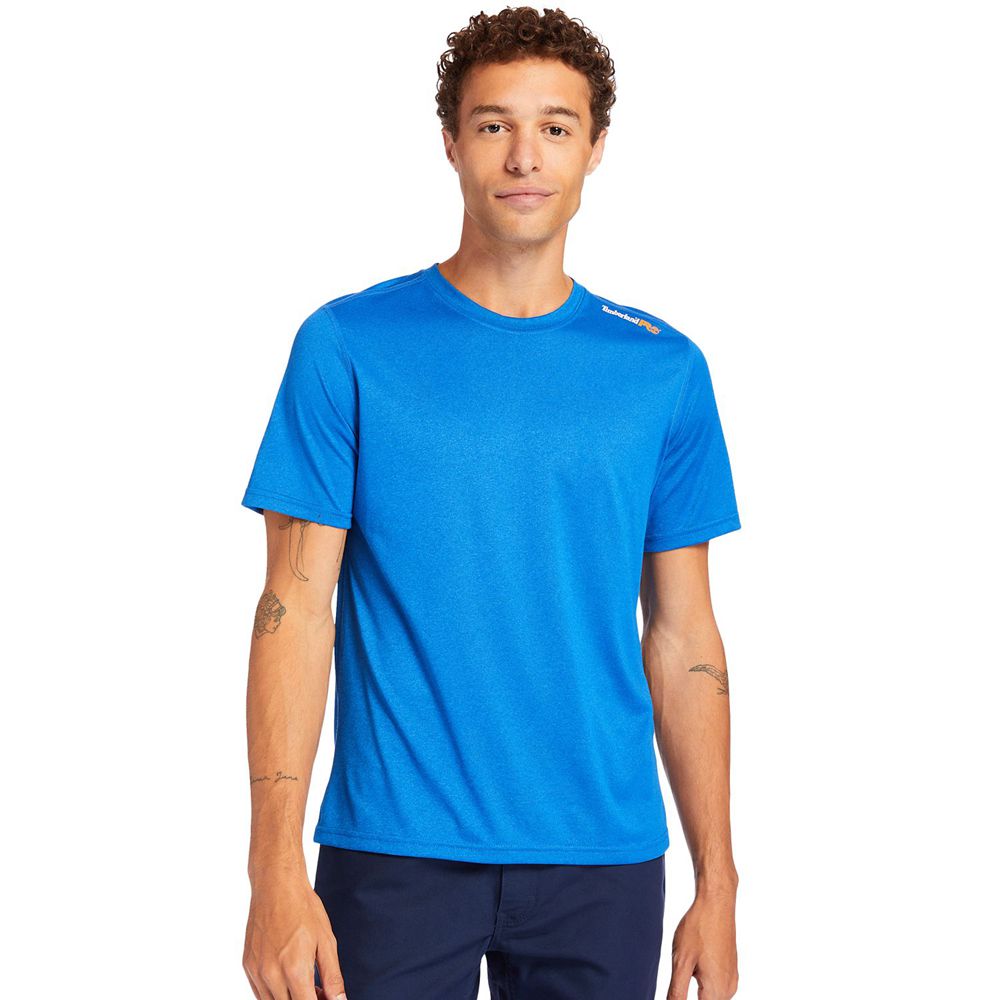 Camisetas Timberland Hombre Pro® Wicking Good Sport Work Azules - Chile HAS-380217